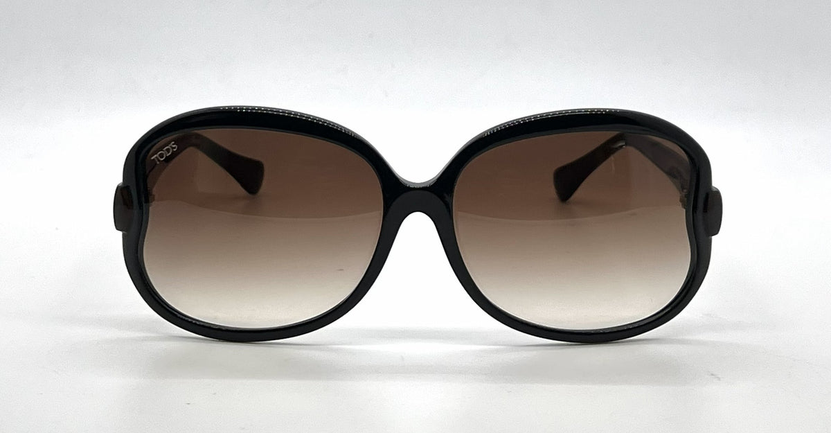 Tod's TO03 05K Black / Tortoise Butterfly Sunglasses-Havana Gradient Lenses-Unworn