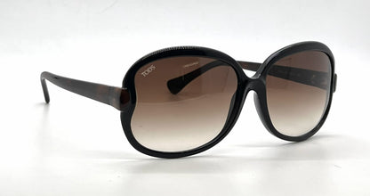 Tod's TO03 05K Black / Tortoise Butterfly Sunglasses-Havana Gradient Lenses-Unworn