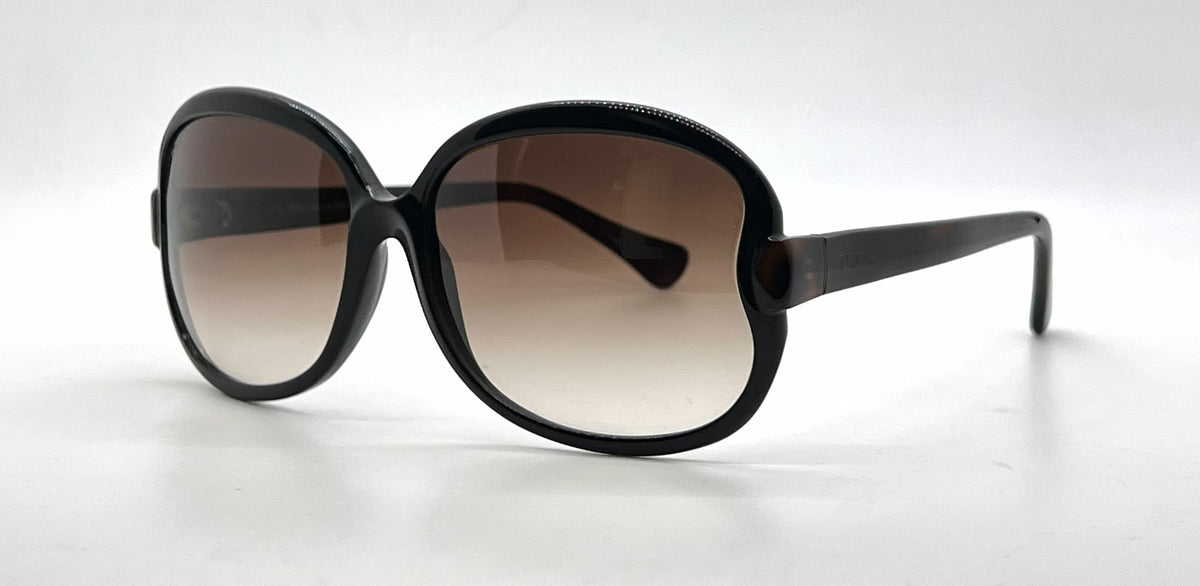 Tod's TO03 05K Black / Tortoise Butterfly Sunglasses-Havana Gradient Lenses-Unworn
