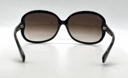 Tod's TO03 05K Black / Tortoise Butterfly Sunglasses-Havana Gradient Lenses-Unworn