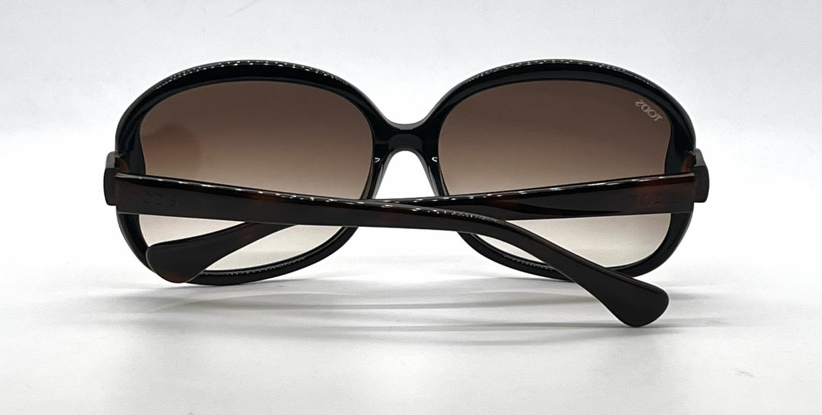 Tod's TO03 05K Black / Tortoise Butterfly Sunglasses-Havana Gradient Lenses-Unworn