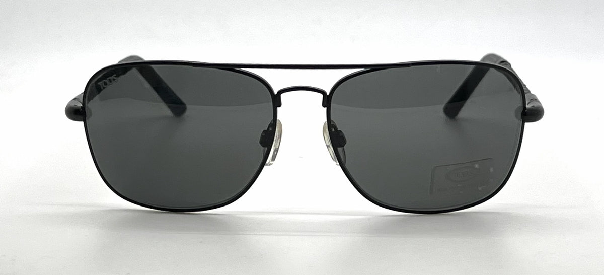 Tod's TO66 02A Black Aviator Sunglasses-Grey Lenses-Unworn-Italy