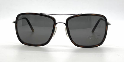 Tod's TO64 56A Dark Tortoise / Gunmetal Aviator Sunglasses-Grey Lenses-Unworn