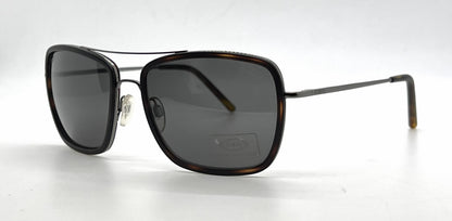 Tod's TO64 56A Dark Tortoise / Gunmetal Aviator Sunglasses-Grey Lenses-Unworn