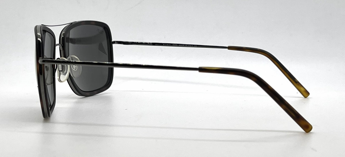 Tod's TO64 56A Dark Tortoise / Gunmetal Aviator Sunglasses-Grey Lenses-Unworn