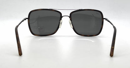 Tod's TO64 56A Dark Tortoise / Gunmetal Aviator Sunglasses-Grey Lenses-Unworn