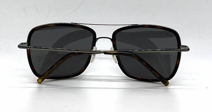 Tod's TO64 56A Dark Tortoise / Gunmetal Aviator Sunglasses-Grey Lenses-Unworn