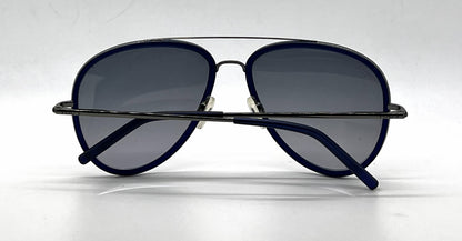 Tod's TO63 90B Matte Blue / Gunmetal Aviator Sunglasses-Grey Gradient Lenses-Unworn-Italy