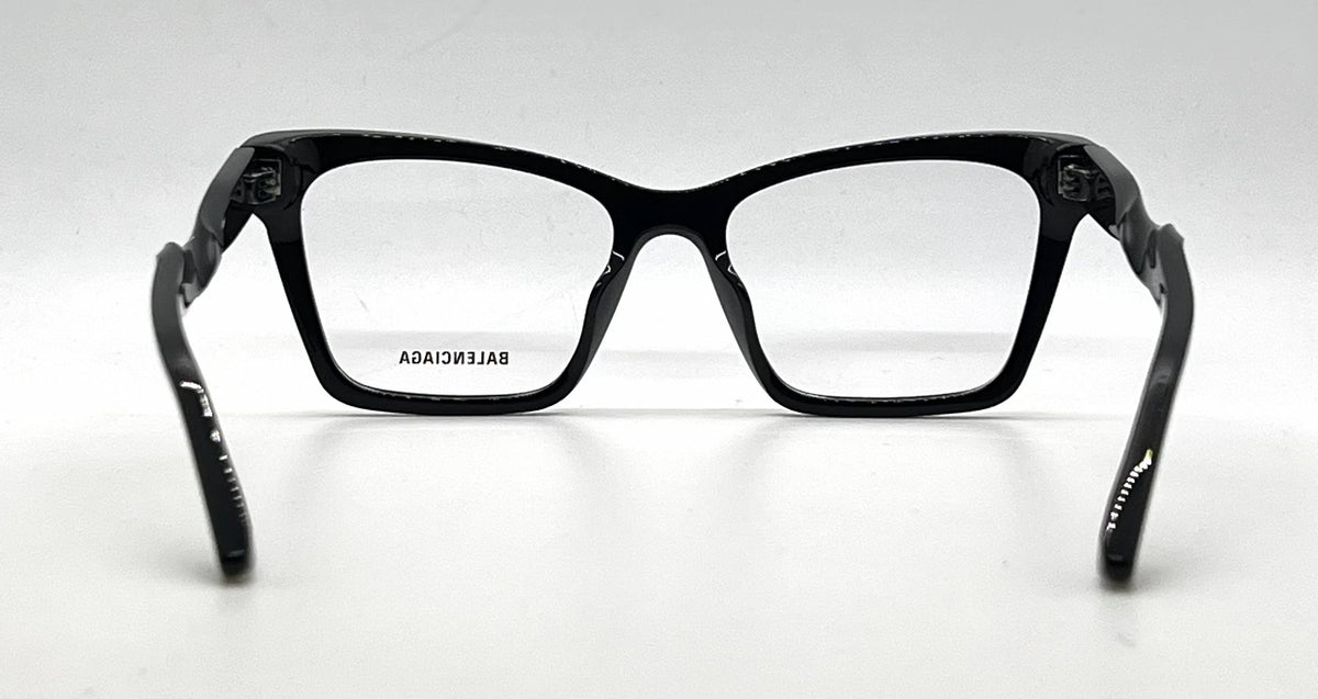 Balenciaga BB0210O 001 Black Acetate Eyeglasses-Unworn-Italy