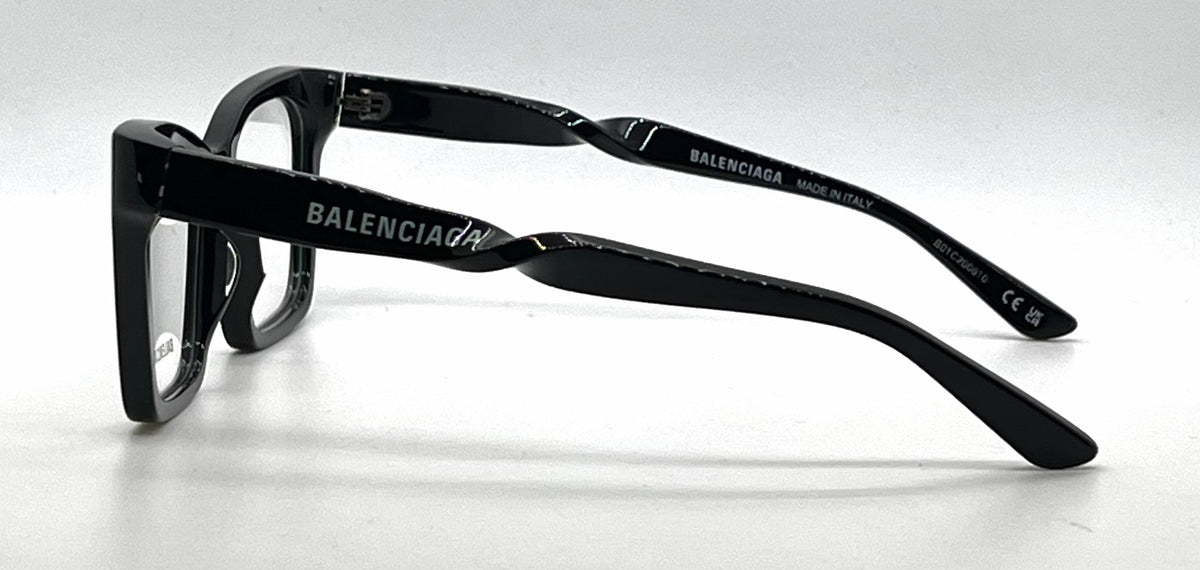 Balenciaga BB0210O 001 Black Acetate Eyeglasses-Unworn-Italy