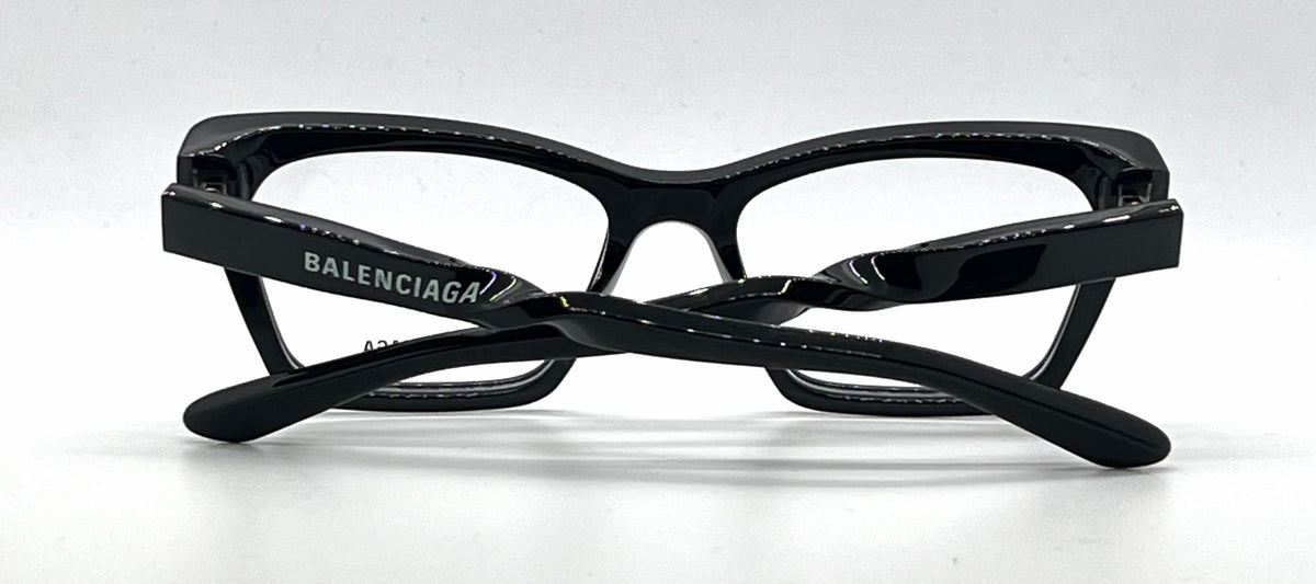 Balenciaga BB0210O 001 Black Acetate Eyeglasses-Unworn-Italy