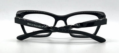 Balenciaga BB0210O 001 Black Acetate Eyeglasses-Unworn-Italy