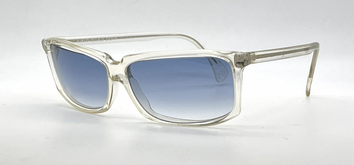 Alain Mikli A.M 89 700 Crystal Clear Rectangular Sunglasses-Blue Gradient Lenses-Unworn