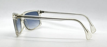 Alain Mikli A.M 89 700 Crystal Clear Rectangular Sunglasses-Blue Gradient Lenses-Unworn