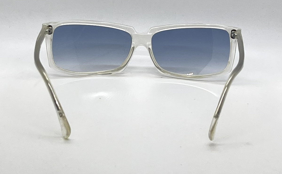 Alain Mikli A.M 89 700 Crystal Clear Rectangular Sunglasses-Blue Gradient Lenses-Unworn