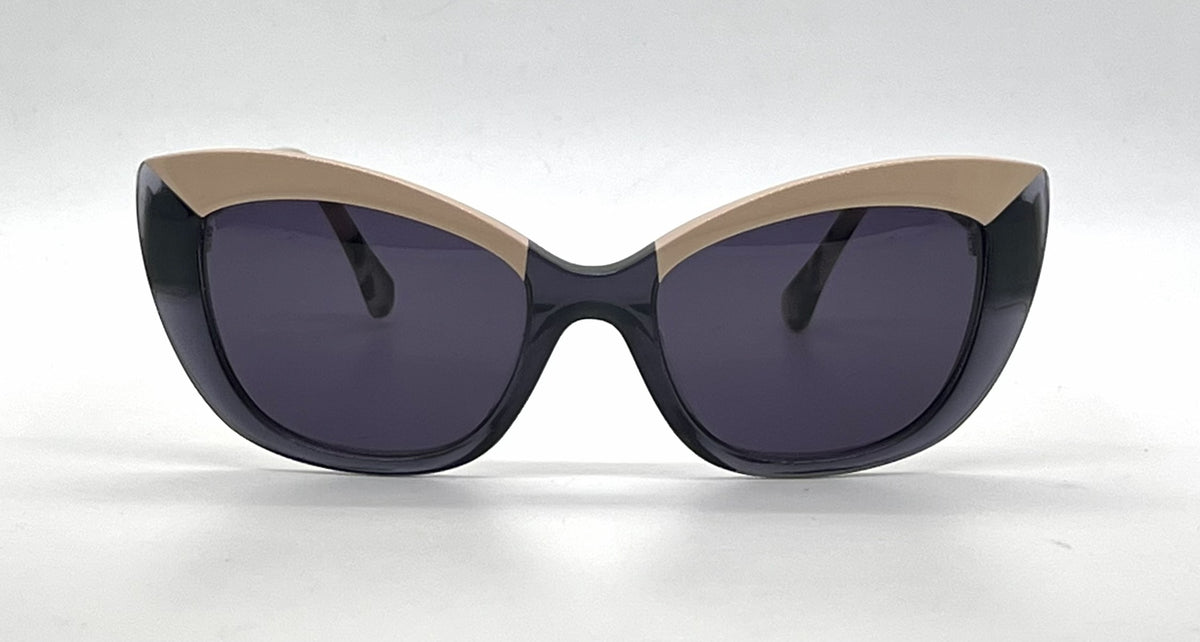 Face à Face SPICY 1 Peach / Blue Cat-Eye Vintage Sunglasses-Dark Grey Lenses-Unworn