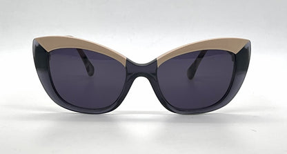 Face à Face SPICY 1 Peach / Blue Cat-Eye Vintage Sunglasses-Dark Grey Lenses-Unworn