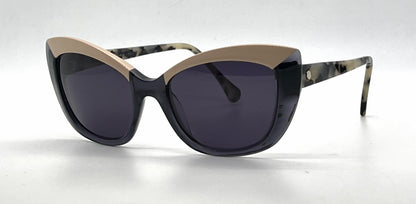 Face à Face SPICY 1 Peach / Blue Cat-Eye Vintage Sunglasses-Dark Grey Lenses-Unworn