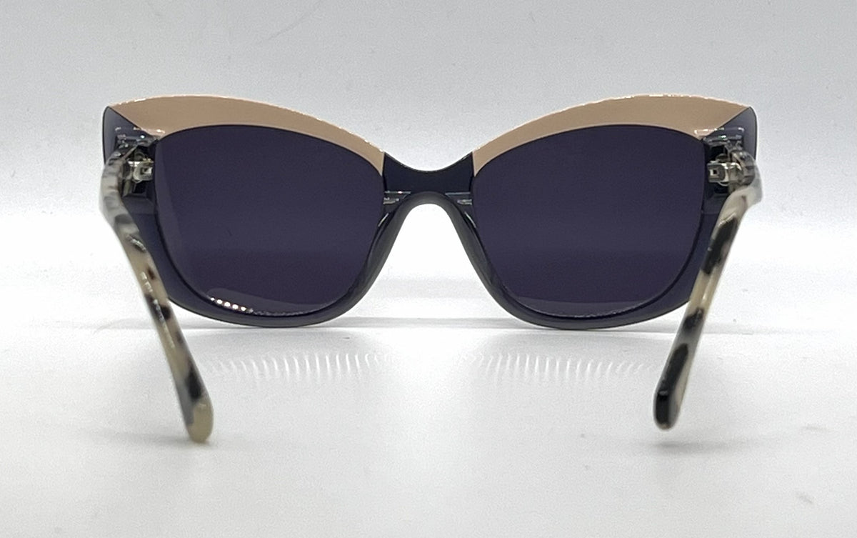 Face à Face SPICY 1 Peach / Blue Cat-Eye Vintage Sunglasses-Dark Grey Lenses-Unworn