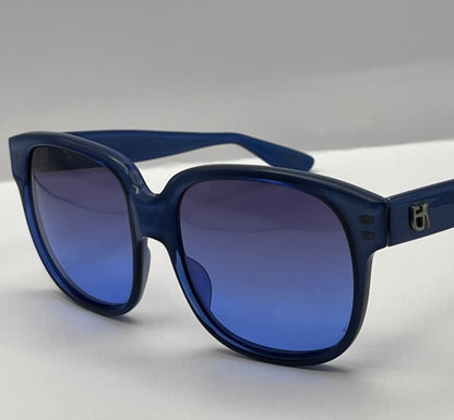 Vintage Emmanuelle Khanh 8080 85-Truculent Caribbean Blue Frame-with Brand New Custom “Berkos Designs” Gradient Lenses