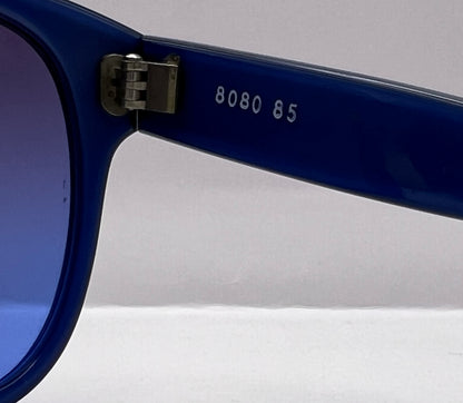 Vintage Emmanuelle Khanh 8080 85-Truculent Caribbean Blue Frame-with Brand New Custom “Berkos Designs” Gradient Lenses