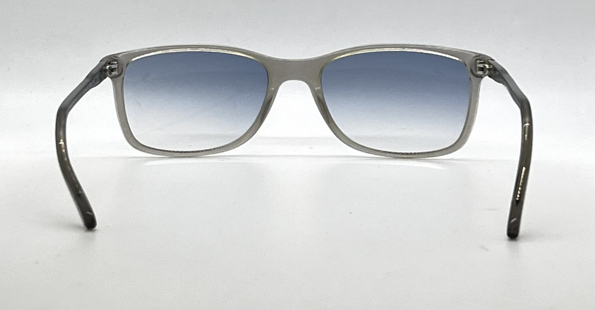 Polo Ralph Lauren PH2155 Transparent Grey Sunglasses-Custom Blue Gradient Lenses-Unworn