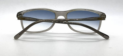 Polo Ralph Lauren PH2155 Transparent Grey Sunglasses-Custom Blue Gradient Lenses-Unworn