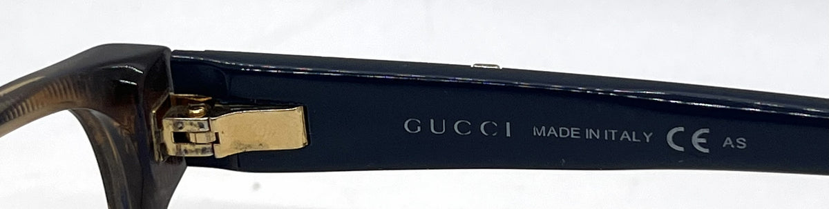 Gucci GG3201 Z9Y Square Vintage Optical Frame-Havana Blue-Demo Lens-Unworn