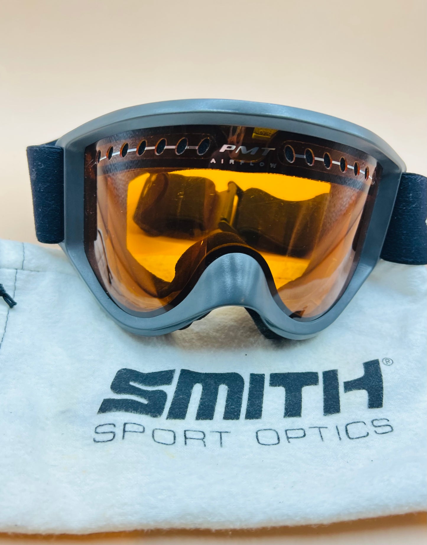 Smith Optics PMT Airflow Ski/Snowboard Goggles Cobalt Gold Lens Rare Model