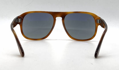 Persol Jean PO3310S 96/56 Terra di Siena Square Sunglasses-Light Blue Lenses-Unworn
