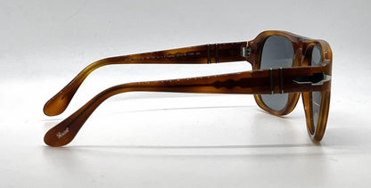 Persol Jean PO3310S 96/56 Terra di Siena Square Sunglasses-Light Blue Lenses-Unworn