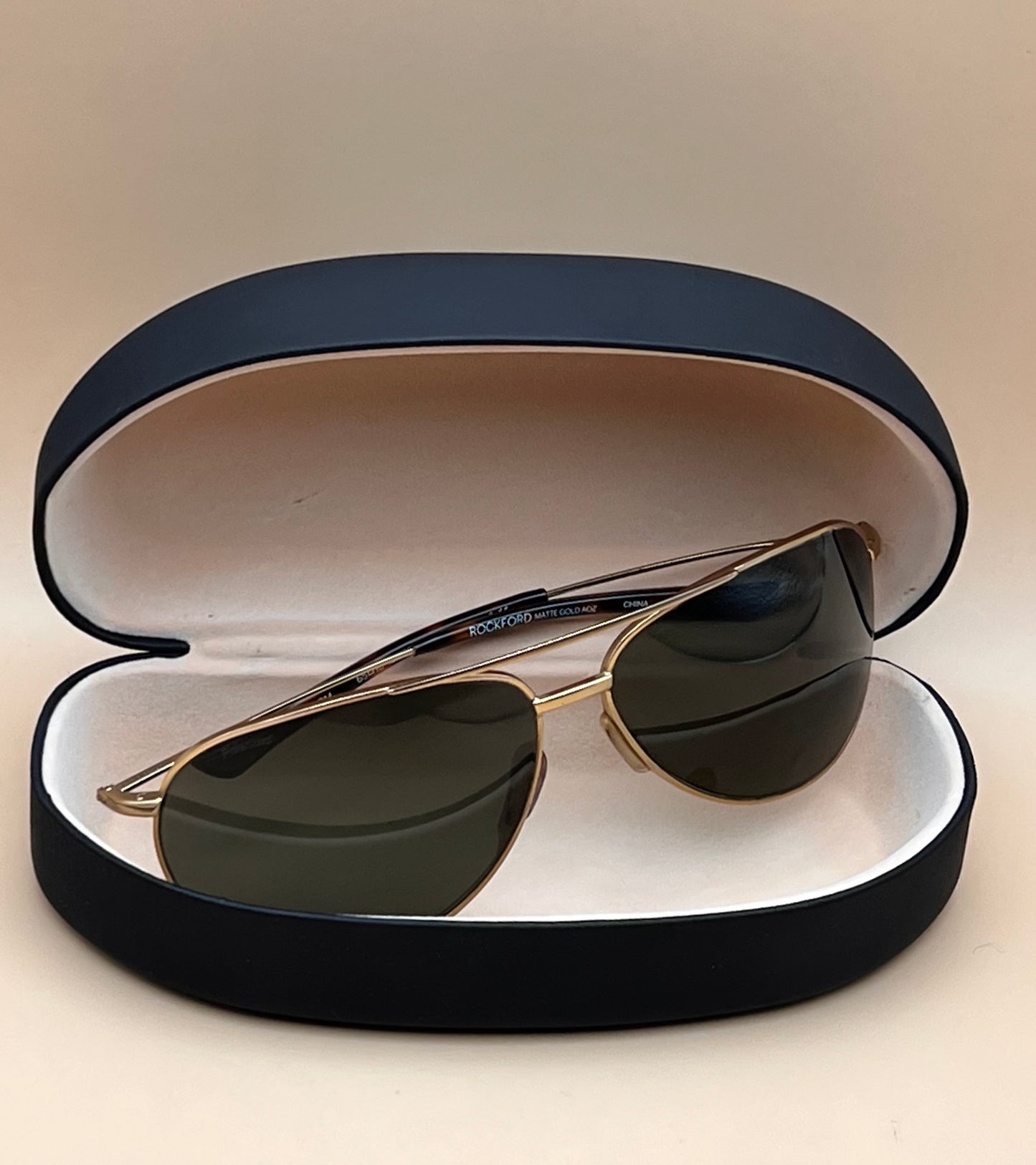 Smith Rockford Sunglasses-Matte Gold AOZ-Aviator-Polarized- Category 3 Tint / 65-13 130