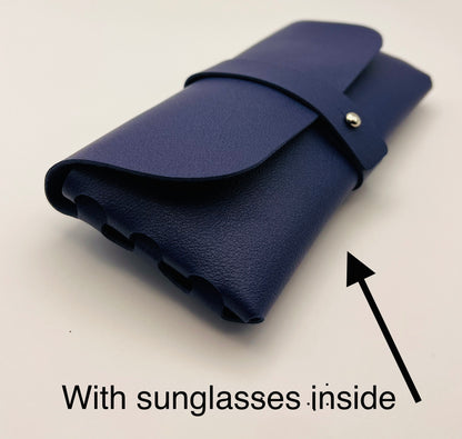 4 PACK: Soft Eco-Friendly Leather-Eyeglasses Case- Sleek & Secure - Perfect Fit!