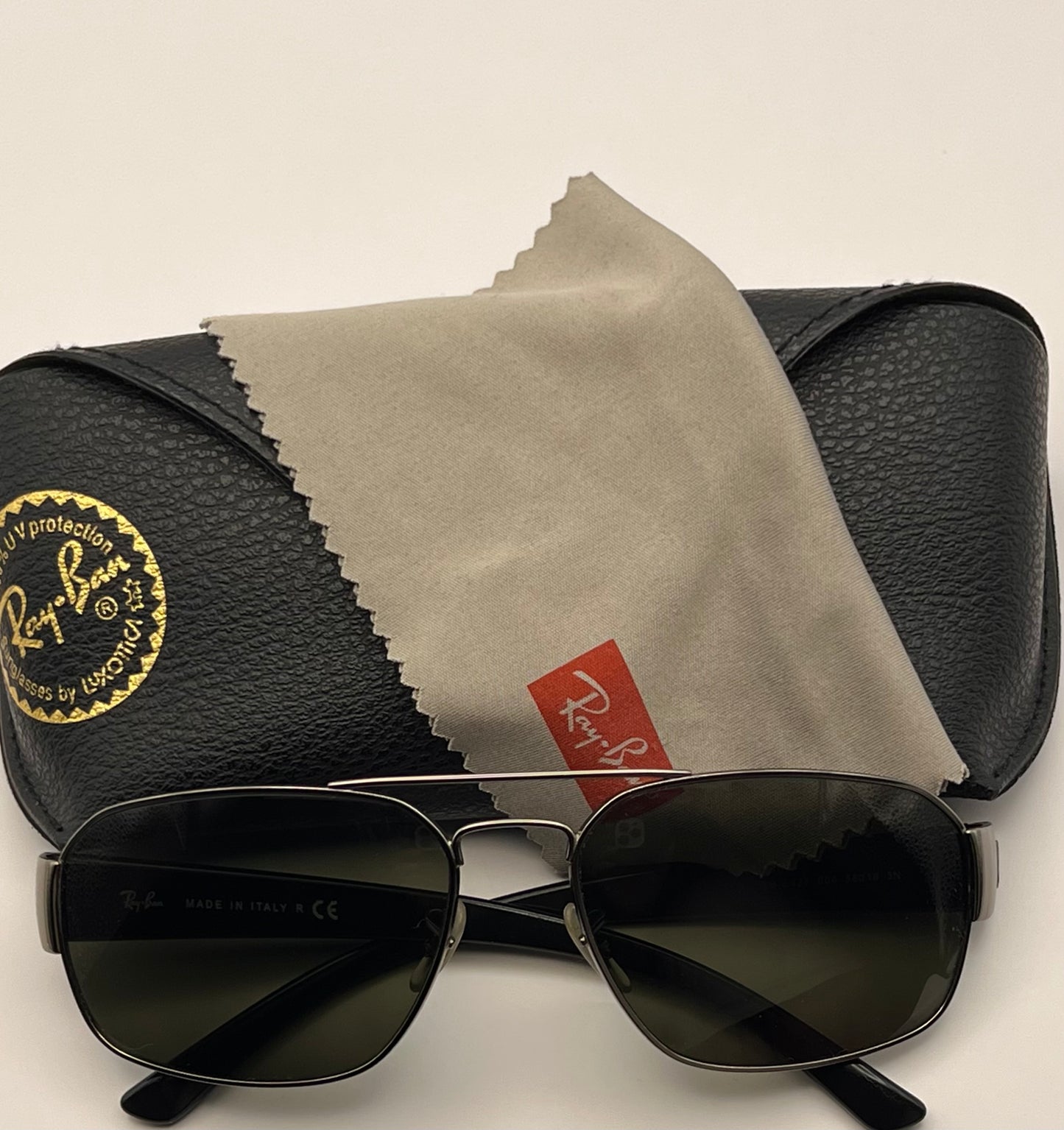 Rayban RB3427 004 58-16 3N-NEW OOAK CUSTOMIZED Green (G-15) Lenses-Case Inc