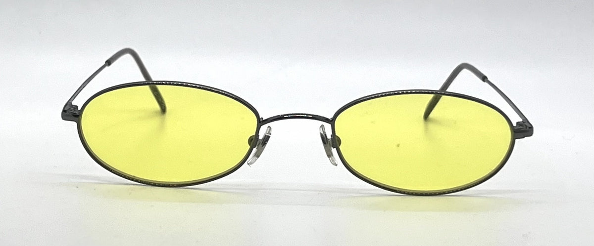 Ray-Ban RB6022 Gunmetal Oval Sunglasses-Custom Yellow Lenses-Unworn