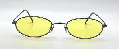 Ray-Ban RB6022 Gunmetal Oval Sunglasses-Custom Yellow Lenses-Unworn