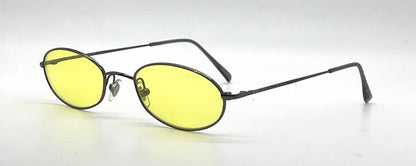 Ray-Ban RB6022 Gunmetal Oval Sunglasses-Custom Yellow Lenses-Unworn