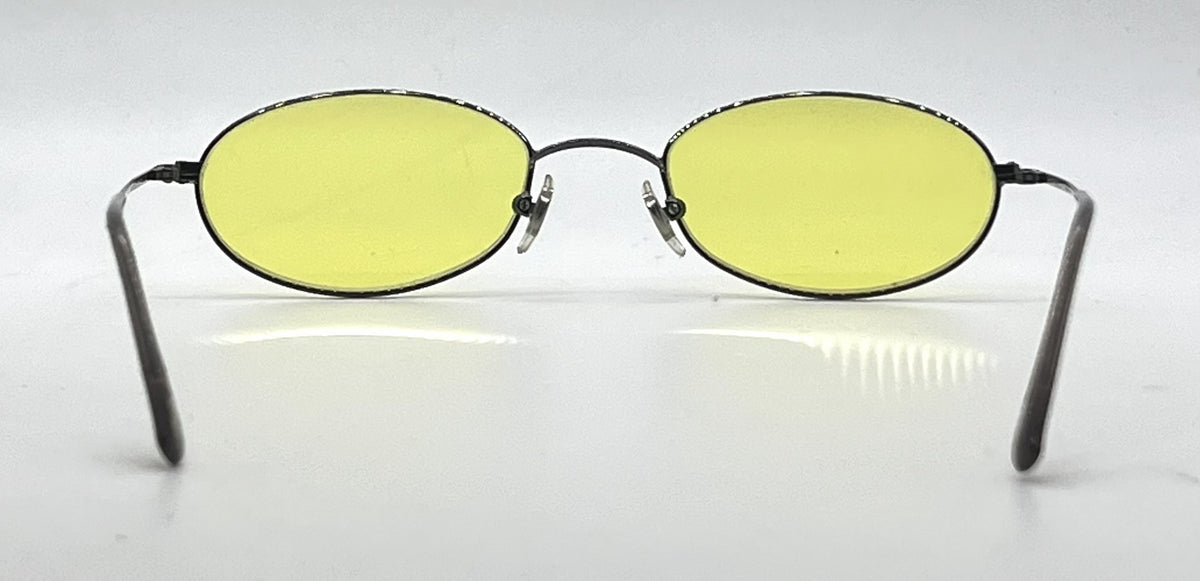 Ray-Ban RB6022 Gunmetal Oval Sunglasses-Custom Yellow Lenses-Unworn