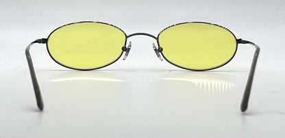 Ray-Ban RB6022 Gunmetal Oval Sunglasses-Custom Yellow Lenses-Unworn