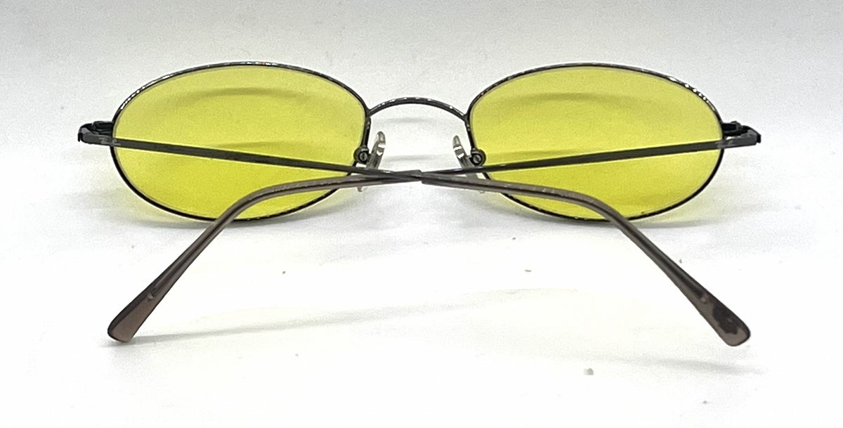 Ray-Ban RB6022 Gunmetal Oval Sunglasses-Custom Yellow Lenses-Unworn
