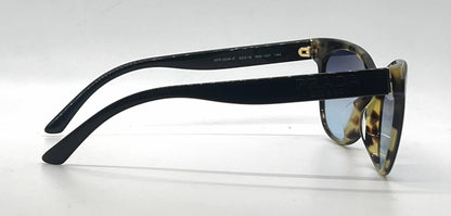 Prada VPR05W-F Black Tortoise Cat Eye Sunglasses-Blue Grey Gradient Custom Lenses-Unworn