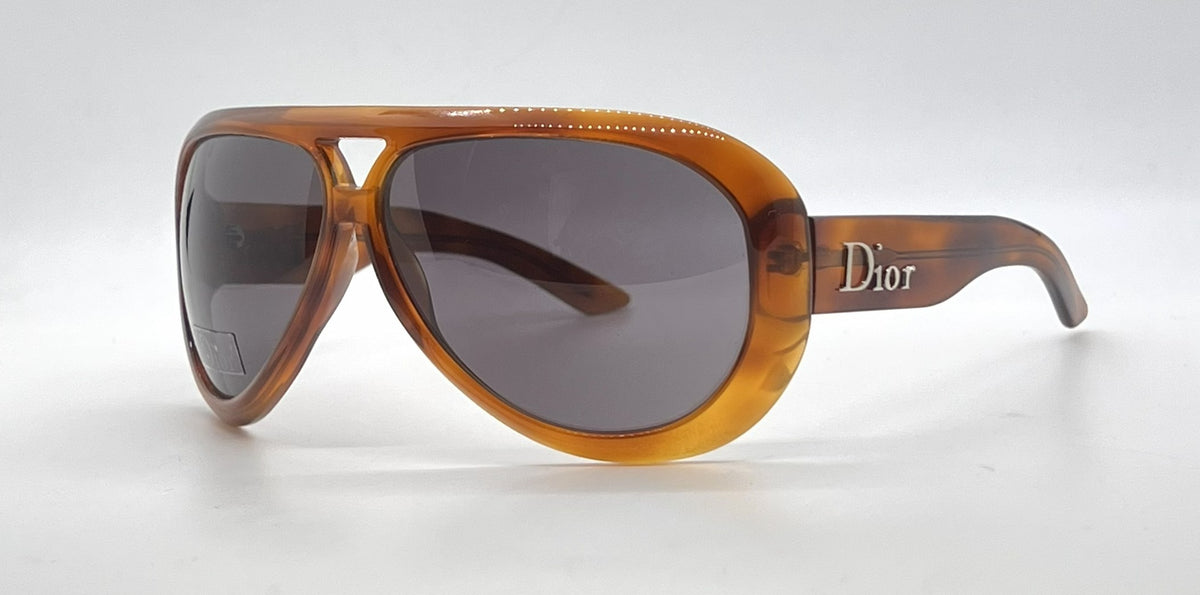 Dior AviaDior 1 056BN Oversized Aviator Luxury Sunglasses-Light Brown-Unworn