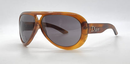 Dior AviaDior 1 056BN Oversized Aviator Luxury Sunglasses-Light Brown-Unworn