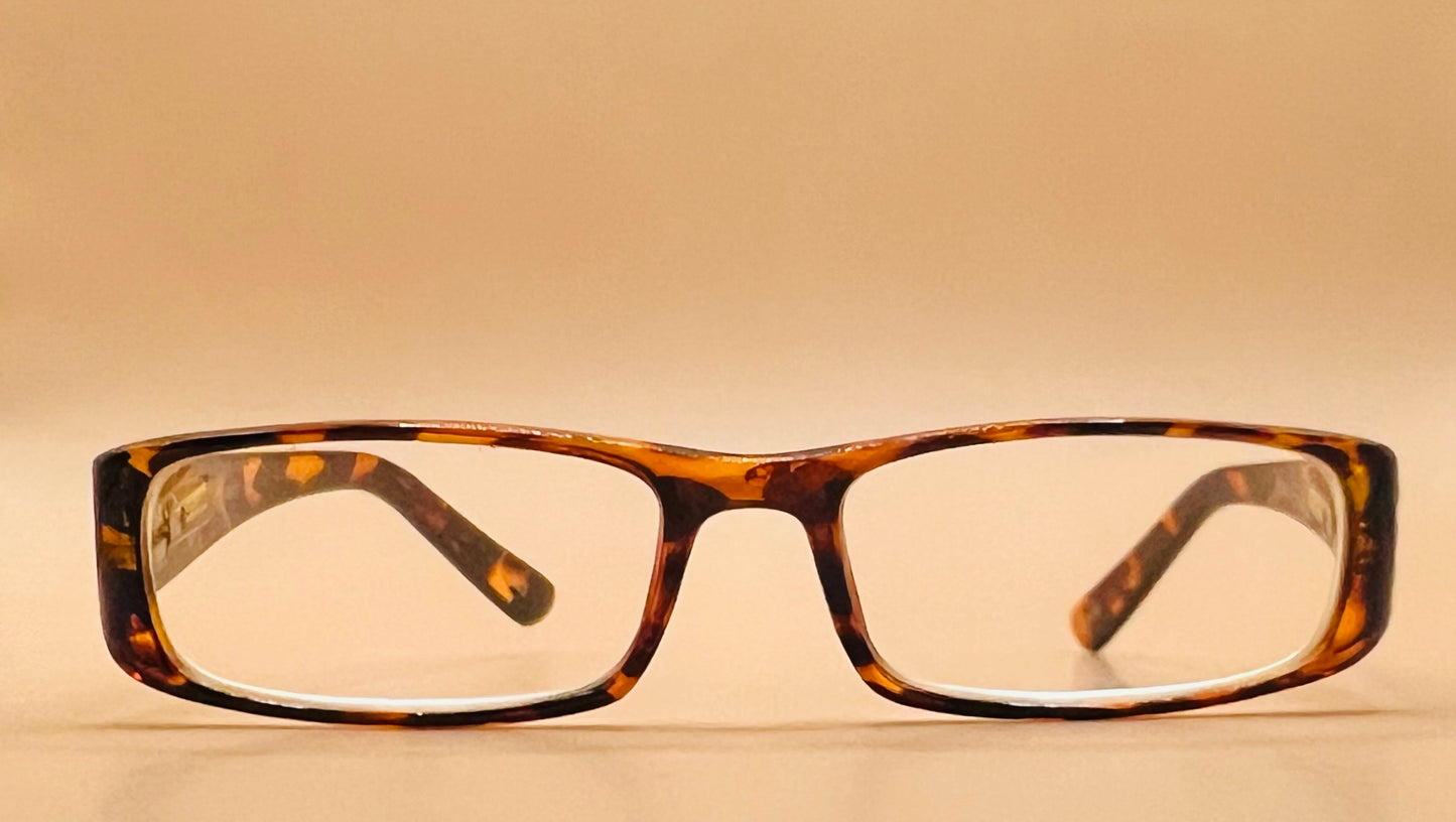 Pablo Zanetti Geometric Narrow Reading Glasses / Rectangular Frames / Spring Hinges / Silver Transition w/ Patterned Arms