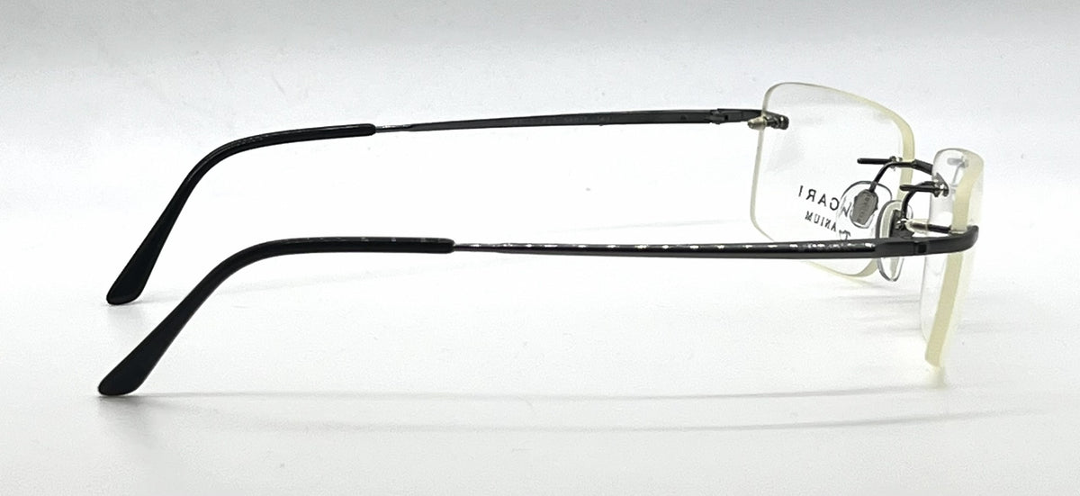 Bvlgari 145-T 427 Gunmetal Titanium Rimless Eyeglasses-Unworn-Italy