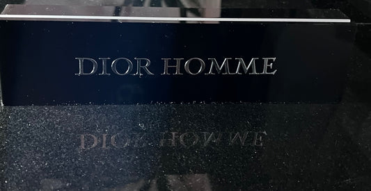 Dior Homme Retail Nameplate-Raised Lettering-Ceramic-10x3x1.25”-Great Condition