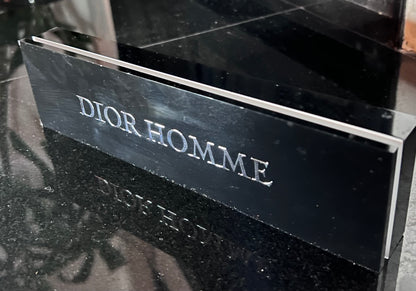 Dior Homme Retail Nameplate-Raised Lettering-Ceramic-10x3x1.25”-Great Condition