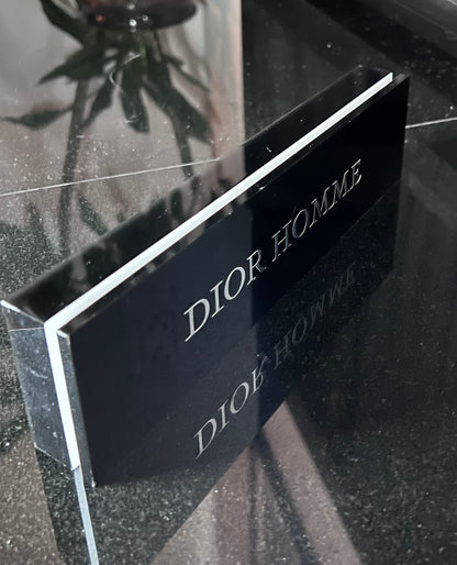 Dior Homme Retail Nameplate-Raised Lettering-Ceramic-10x3x1.25”-Great Condition