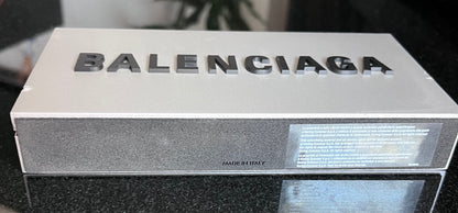 Balenciaga Metal Name Plate-Branded Countertop Display-Raised Lettering 8x4x1.25