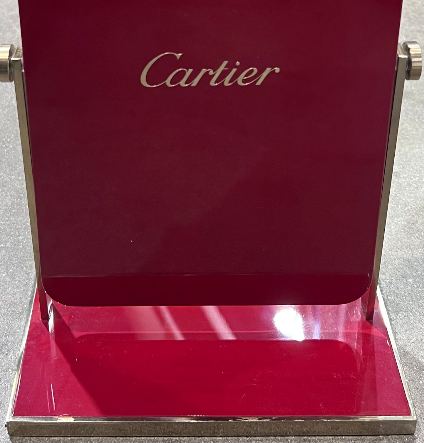 Cartier Mirror-Iconic Cartier Red Piano lacquer with Gold Trim & Cartier Logos